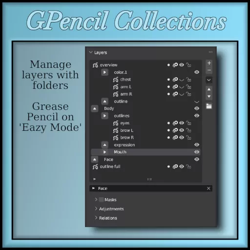 Grease Pencil Collections - Layer Management - Blender Addon